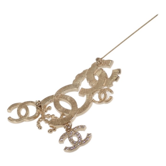 CHANEL Rare 09A Rhinestone Crystal Emerald Cut Diamond💎 Gems CC Pin Brooch Belt - Picture 5 of 10